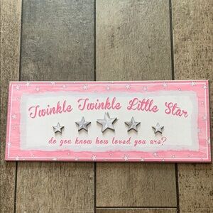 Pink and White Star Wall Art